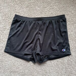 Mesh Champion Black Athletic Shorts